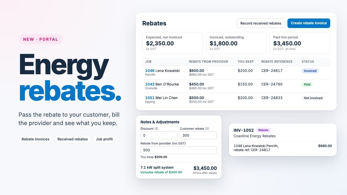 Energy rebates: pass them on, bill your provider and see what you keep