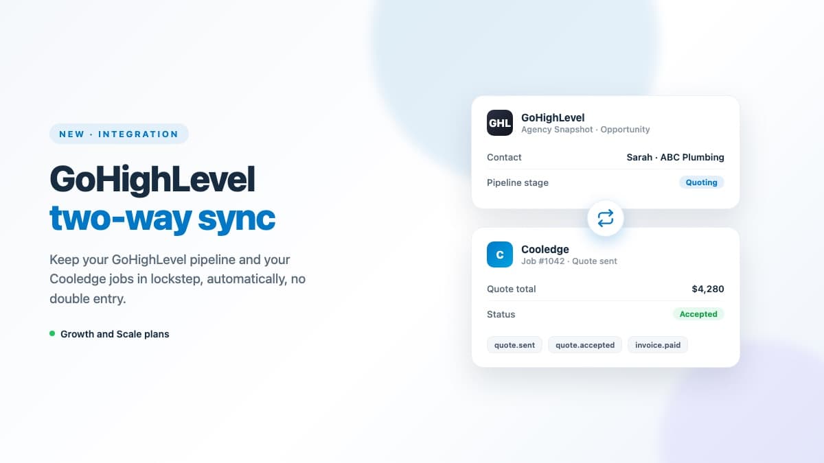 GoHighLevel two-way sync