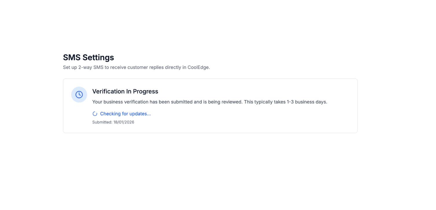 Verification pending status