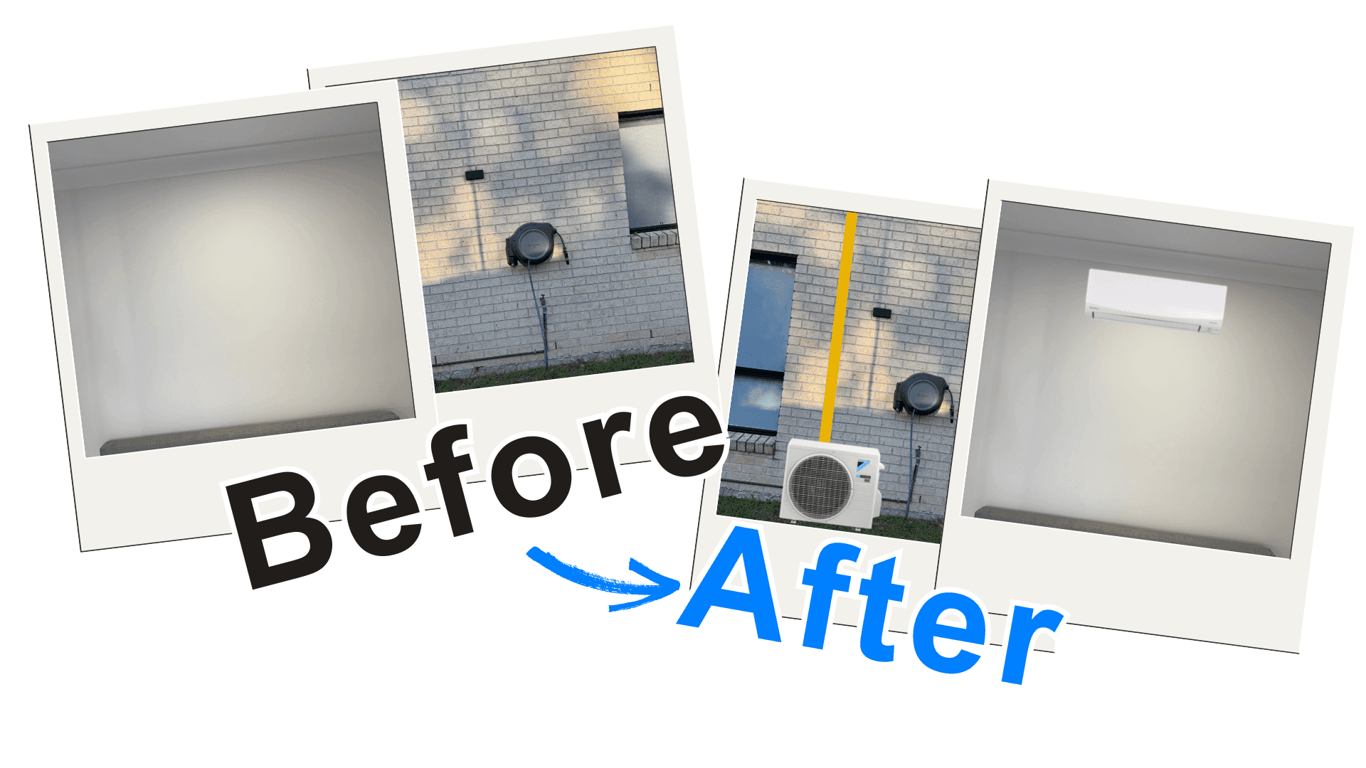 Before and after — see how air conditioning units will look in your space