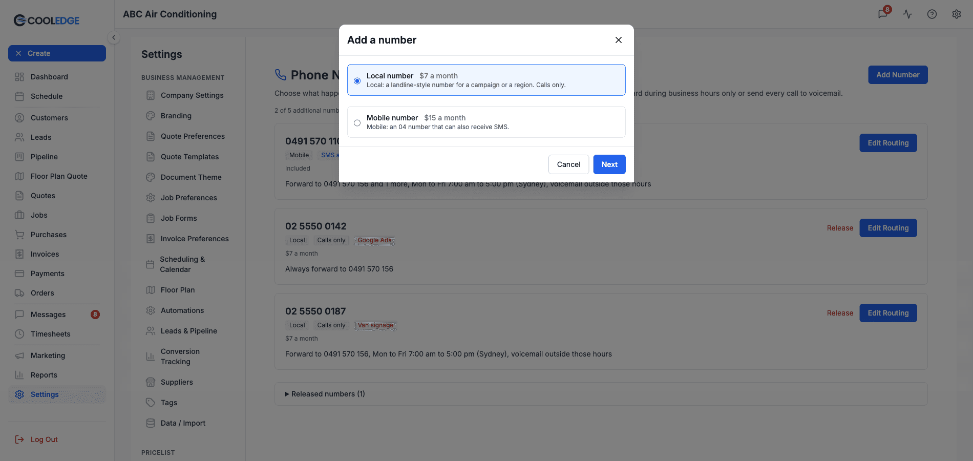Choosing the number type
